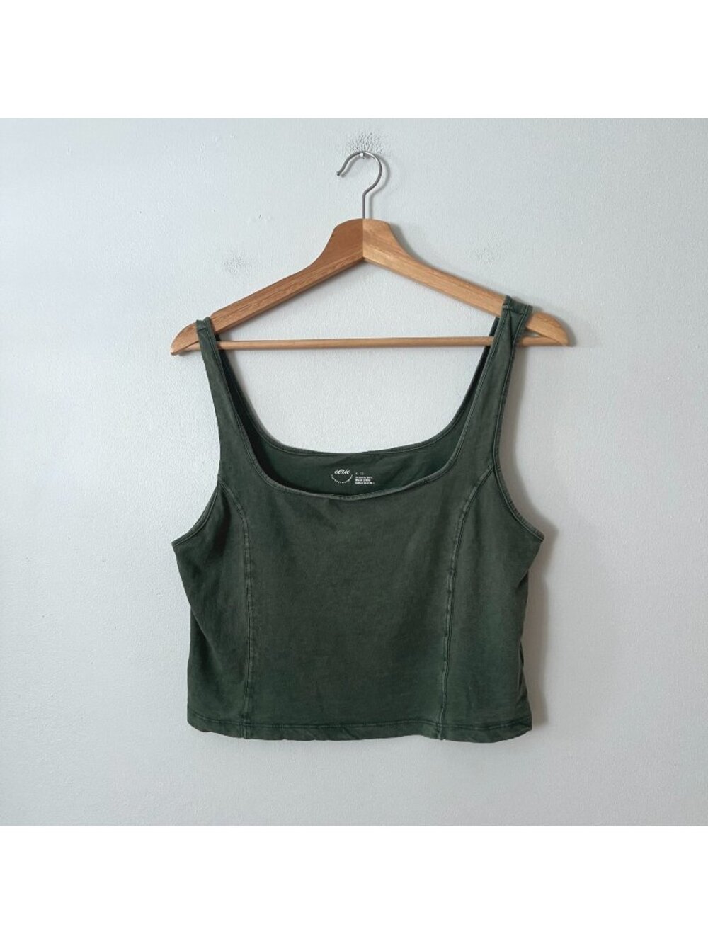 Aerie Green Lightweight Cropped Tank Top Women's Size XL